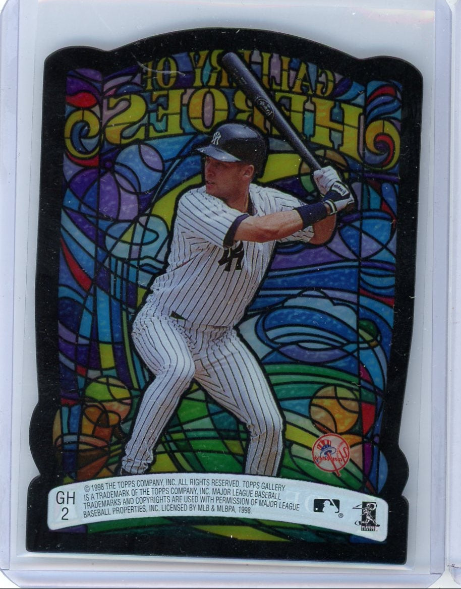 Derek Jeter 1998 Topps Gallery of Heroes die-cut