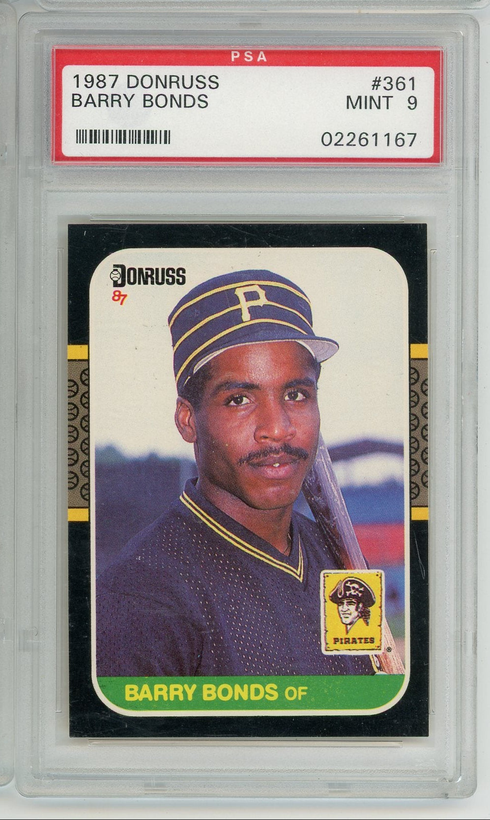 Barry Bonds 1987 Donruss #361 PSA 9