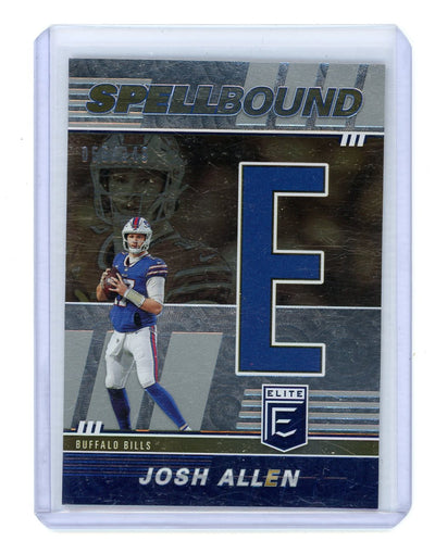 Josh Allen 2022 Panini Donruss Elite Spellbound "E" silver holo #'d 055/349