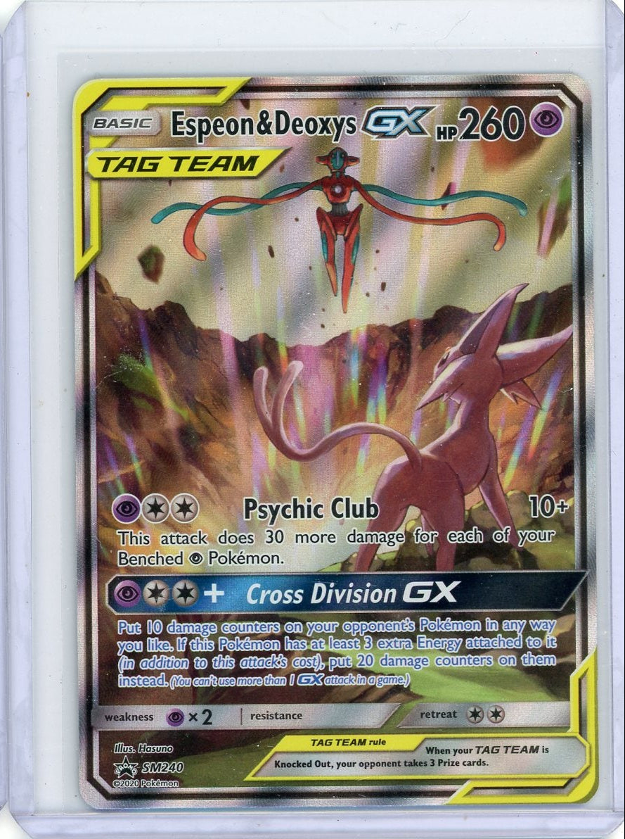 Espeon & Deoxys GX Tag Team 2019 Pokemon Black Star Promo #SM240