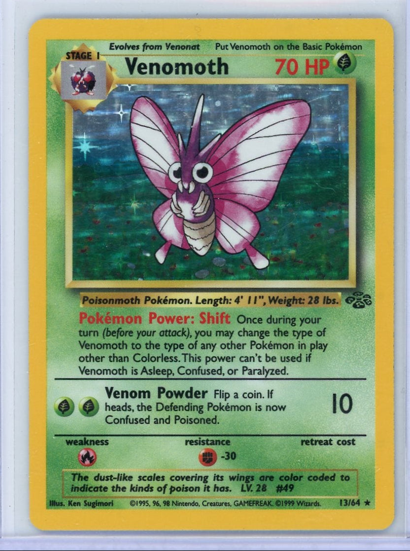 Venomoth Pokémon Jungle Holo #13/64