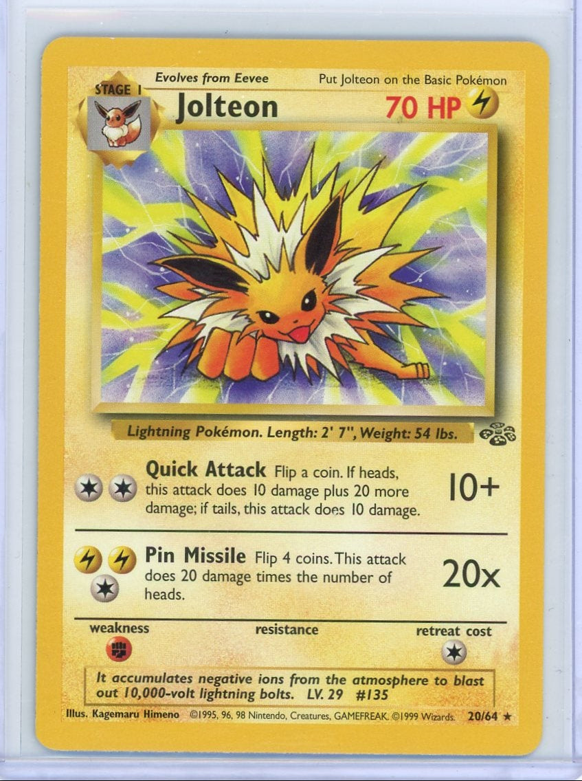 Jolteon Pokémon Jungle Non Holo #20/64