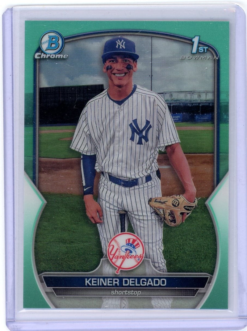 Keiner Delgado 2023 1st Bowman Chrome aqua refractor 