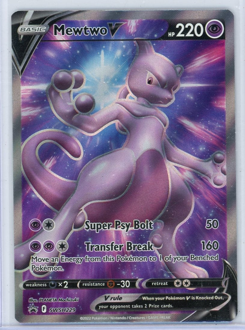 Mewtwo V Pokémon Black Star Promo #SWSH229