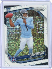 Cam Ward 2025 Panini Prizm white disco prizm RC