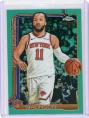 Jalen Brunson 2025-26 Topps Chrome Aqua Refractor #'d 150/299