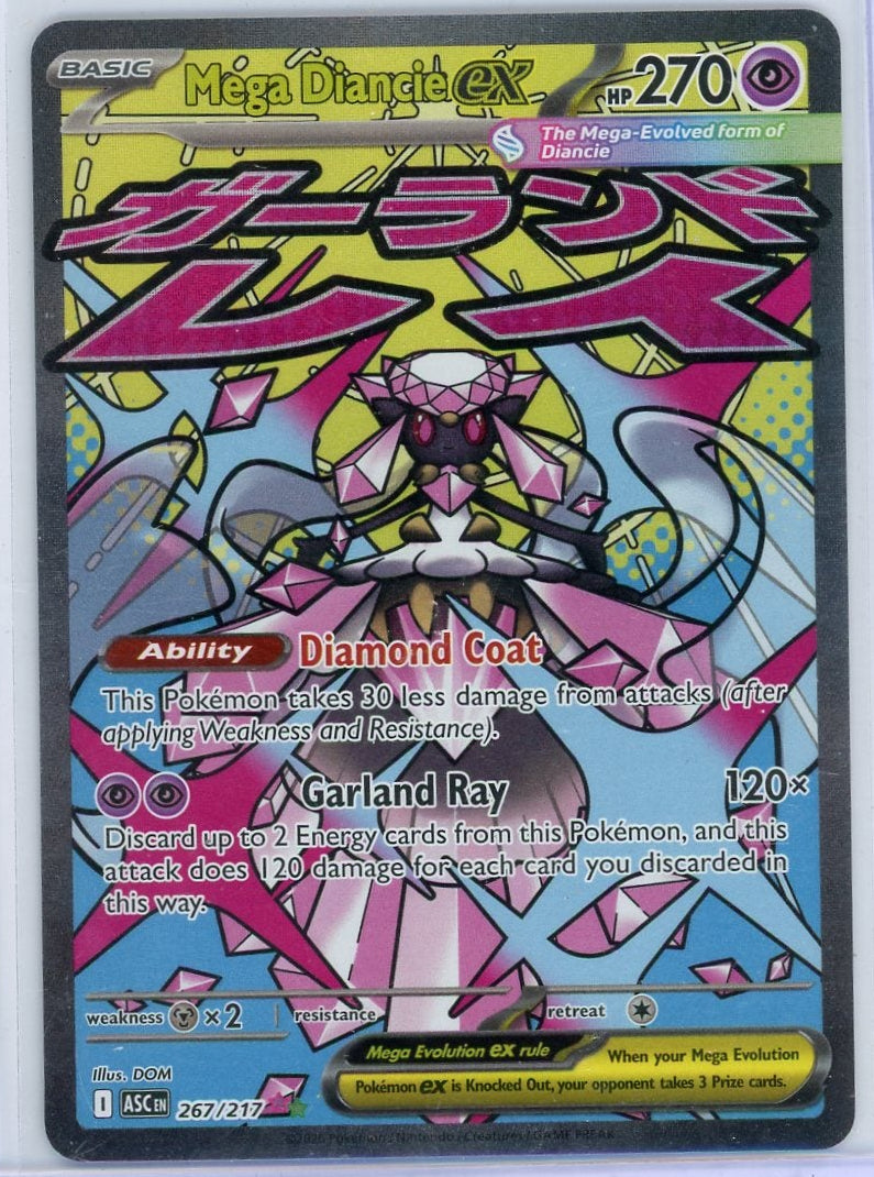 Mega Diancie ex Pokémon Ascended Heroes Attack Rare #267/217
