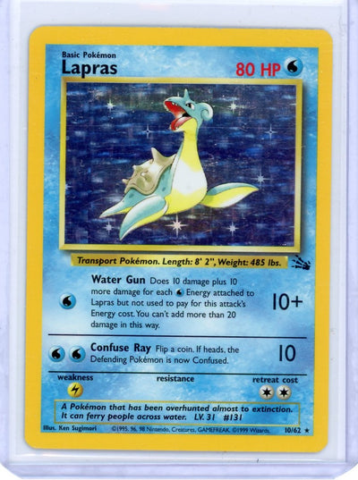 Lapras 1999 Pokemon rare holo 10/62 LP