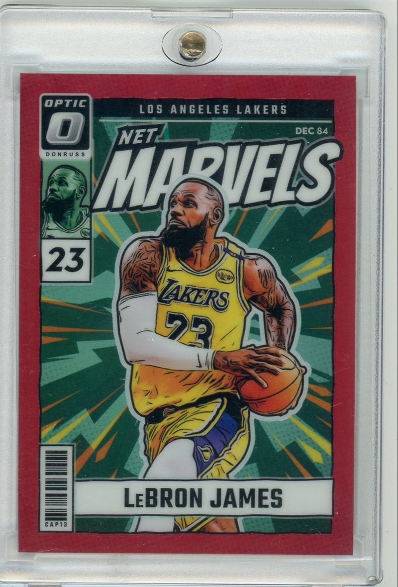 LeBron James 2024-25 Panini Donruss Optic Net Marvels red prizm 