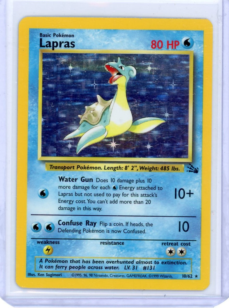 Lapras 1999 Pokemon rare holo 10/62 LP