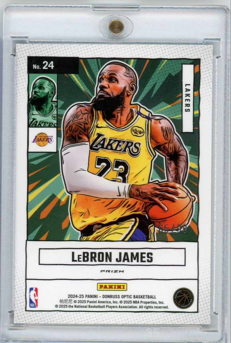 LeBron James 2024-25 Panini Donruss Optic Net Marvels red prizm 