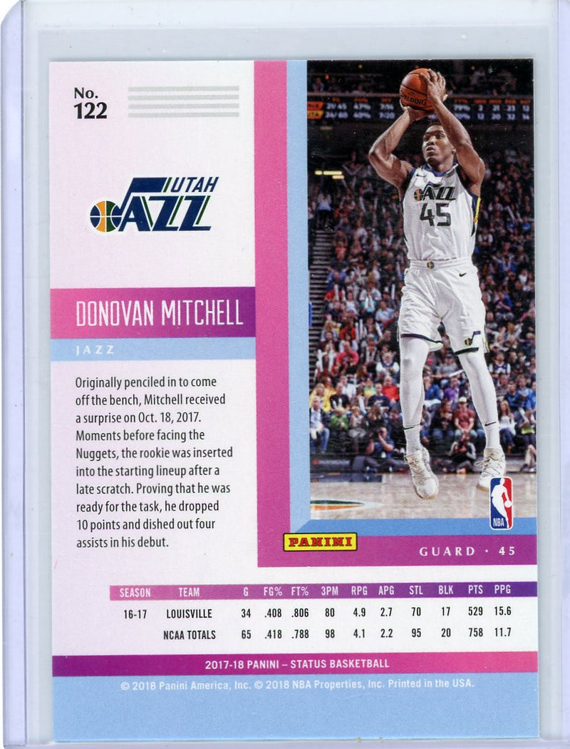 Donovan Mitchell 2017-18 Panini Status Rookie Card 