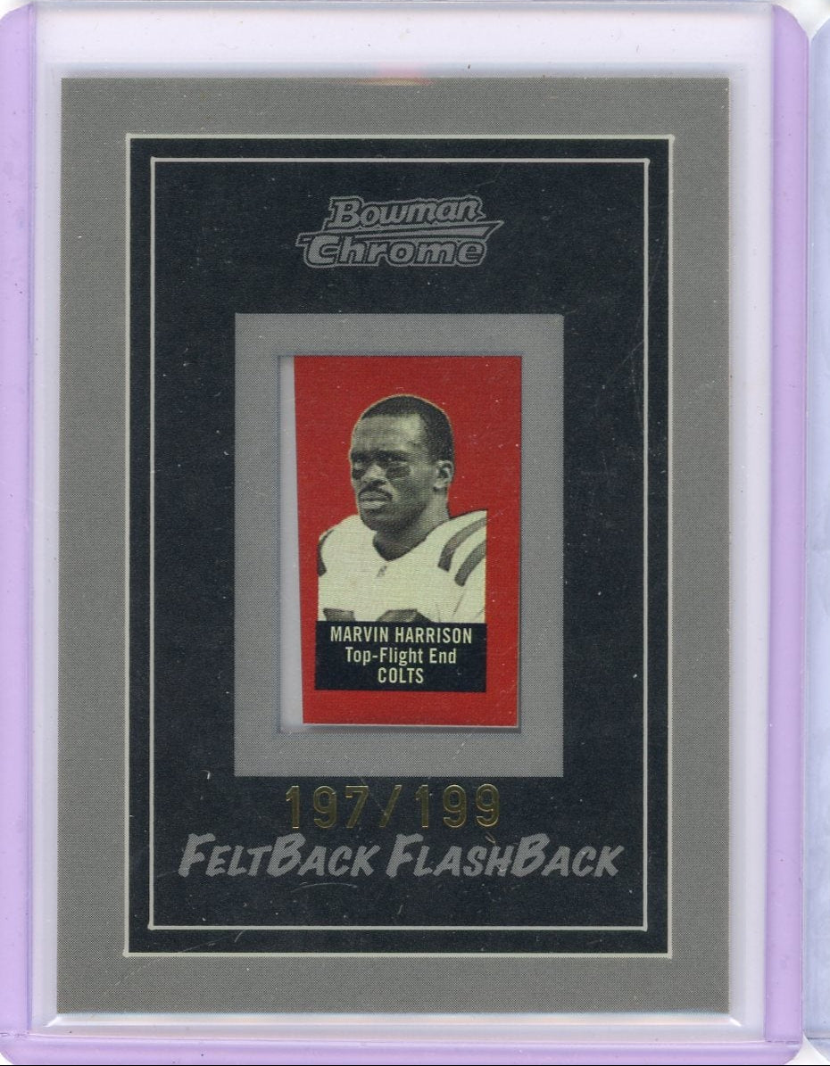 Marvin Harrison 2005 Bowman Chrome FeltBack FlashBack #'d 197/199