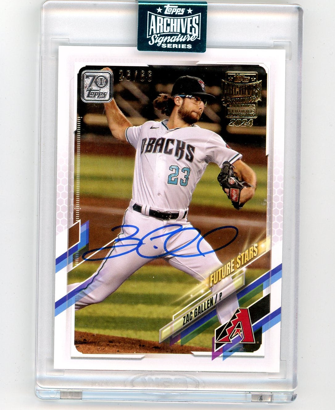 Zac Gallen 2024 Topps Archives Signature Series Auto #'d 26/66