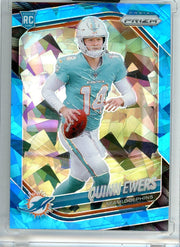 Quinn Ewers 2025 Panini Prizm Blue Cracked Ice Rookie Card #'d 72/99
