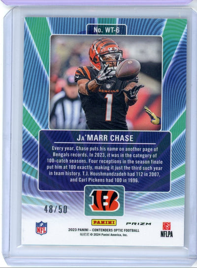 Ja'Marr Chase 2023 Panini Contenders Optic Winning Ticket #'d 48/50