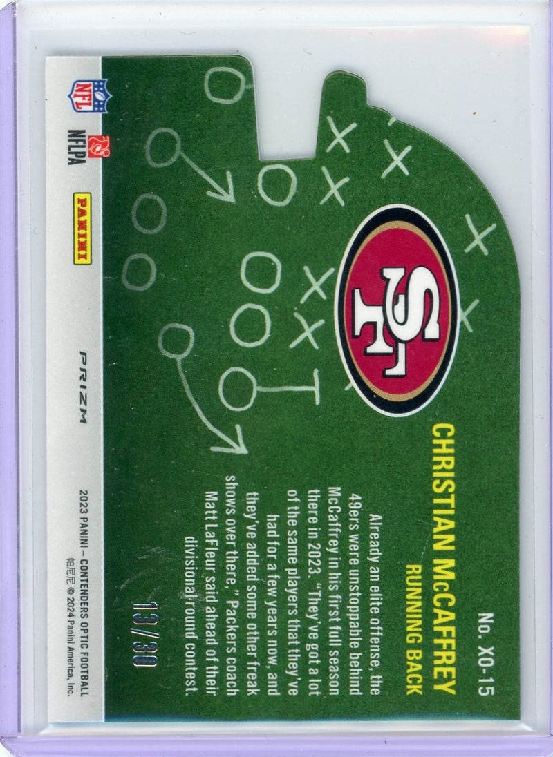 Christian McCaffrey 2023 Panini Contenders Optic X&
