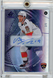 Matthew Tkachuk 2025-26 Upper Deck SP Game Used Purple Auto #'d 2/5