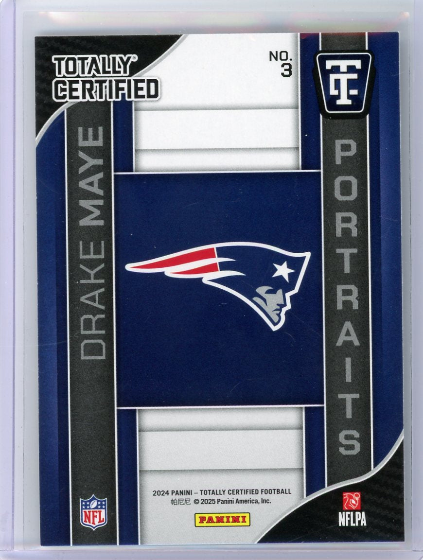 Drake Maye 2024 Totally Certified Portraits RC