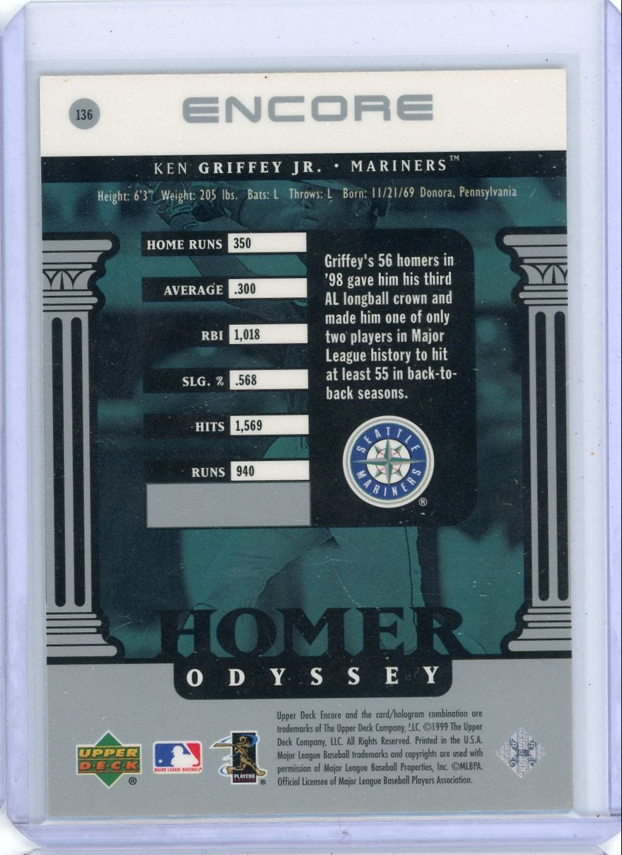 Ken Griffey Jr. 1999 Upper Deck Encore Homer Odyssey