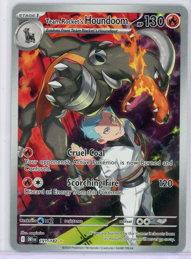 Team Rocket's Houndoom Pokémon Destined Rivals IR #191/182