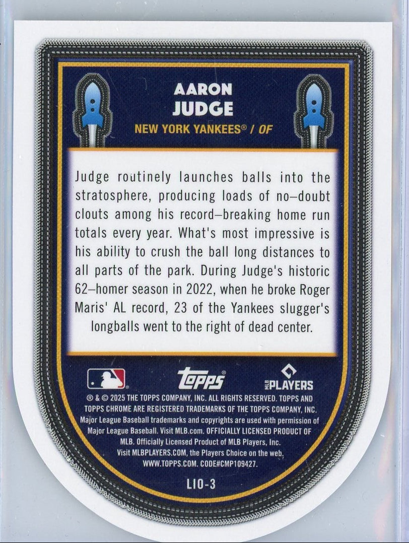 Aaron Judge 2025 Topps Cosmic Chrome Launched Into Orbit