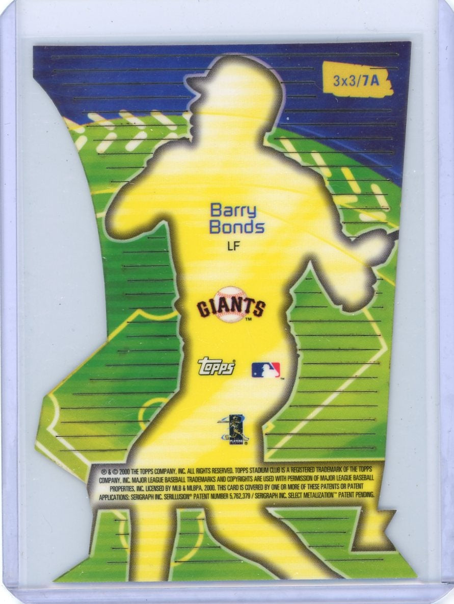 Barry Bonds 2000 Topps Stadium Club 3x3 Luminous die-cut