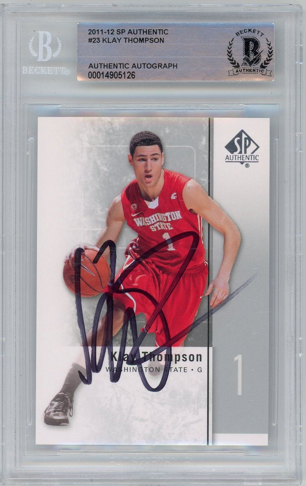 Klay Thompson 2011-12 Upper Deck SP Authentic BGS Authentic Auto