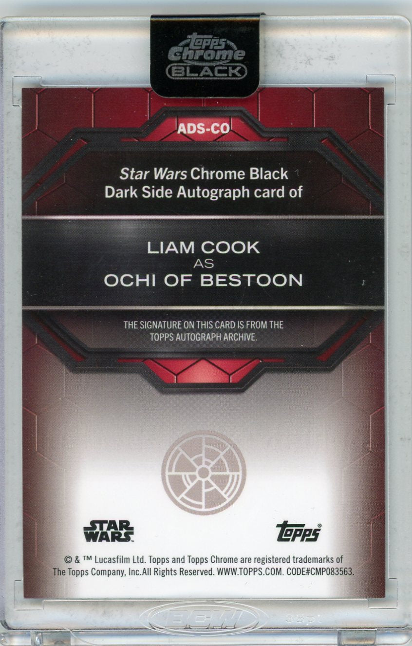 Ochi of Bestoon "Liam Cook" 2024 Topps Chrome Black Star Wars Dark Side Auto Orange Refractor #'d 23/25