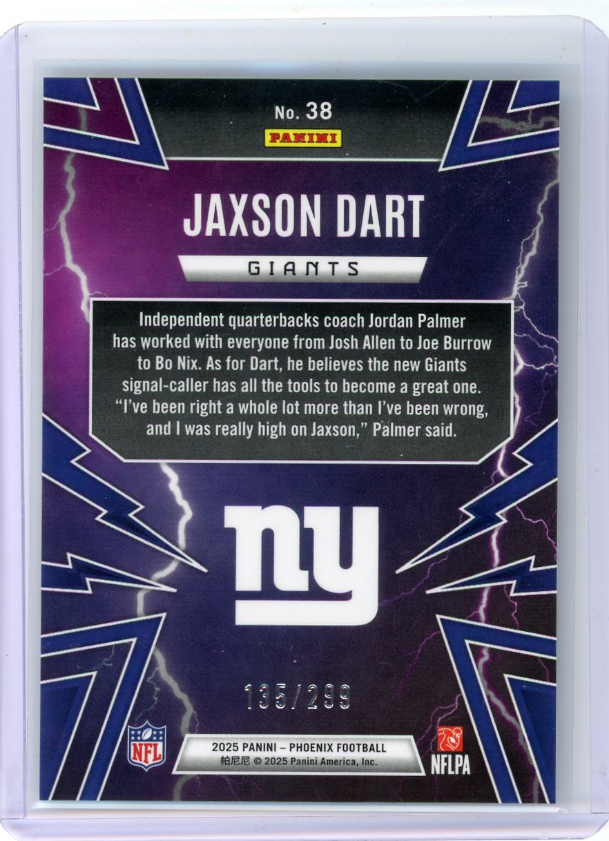 Jaxson Dart 2025 Phoenix Thunderbirds Wave #'d 135/299