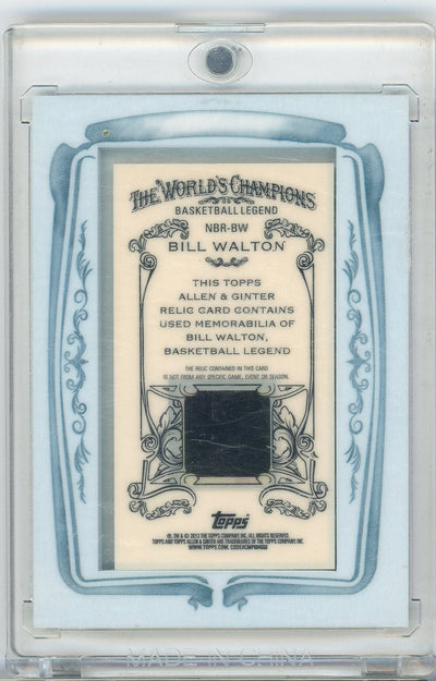 Bill Walton 2013 Topps Allen & Ginter mini frame relic