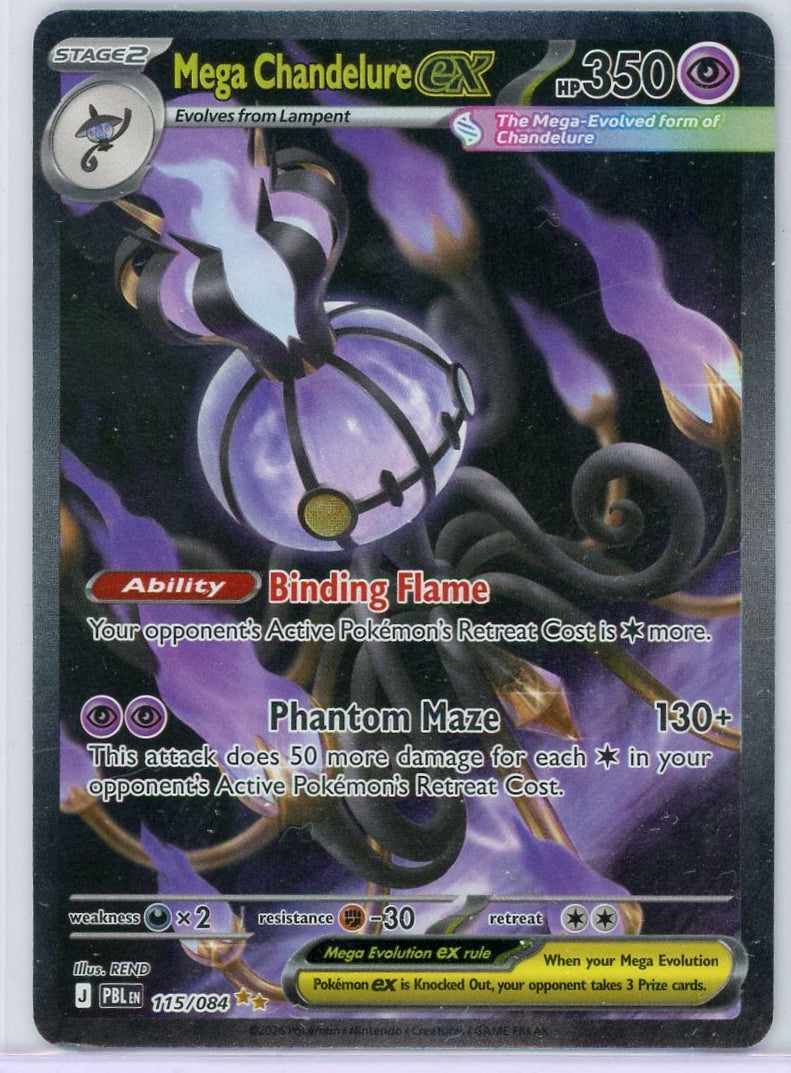 Mega Chandelure ex Pokémon Pitch Black SIR #115/084