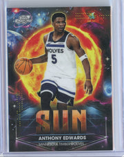 Anthony Edwards 2025 Topps Cosmic Chrome Planetary Pursuit Sun