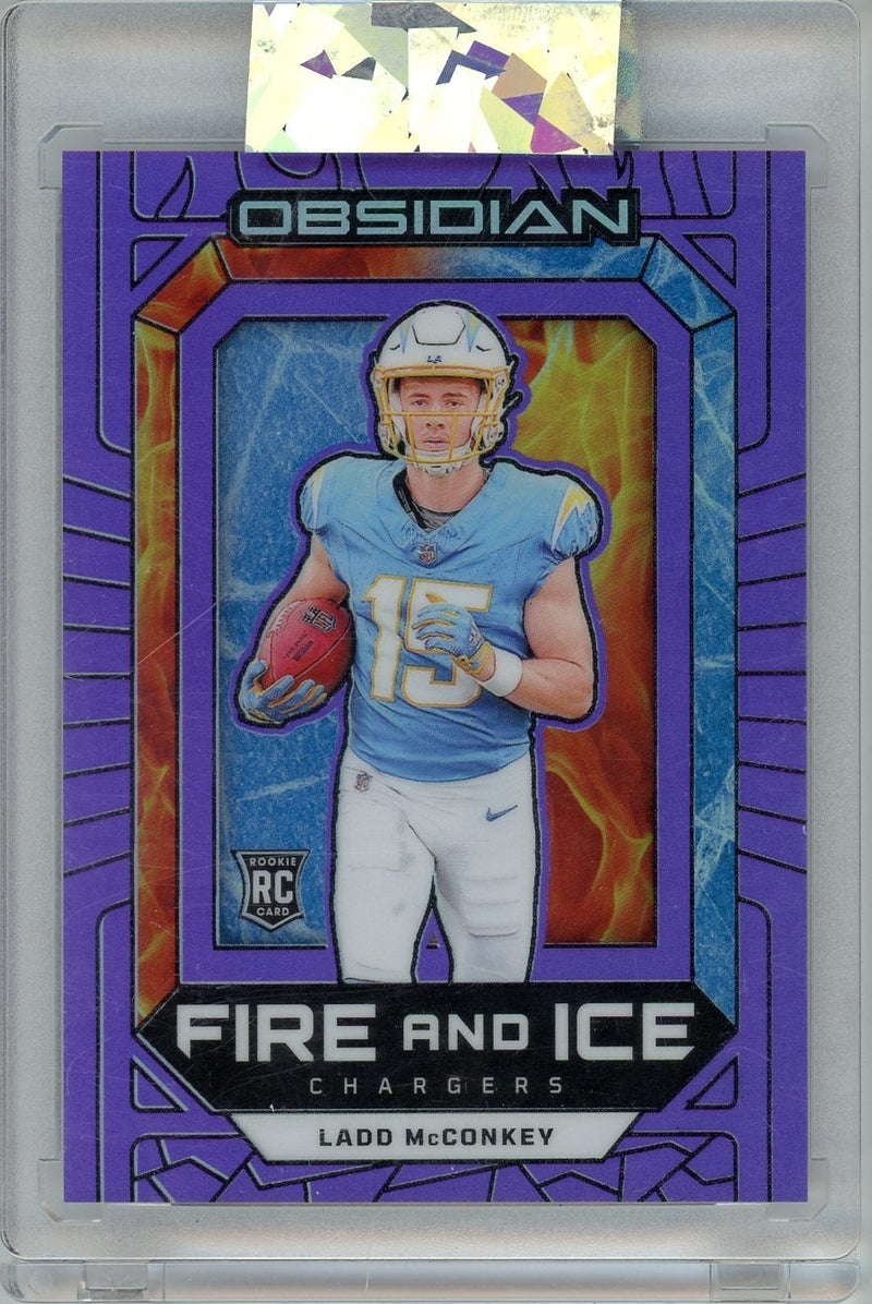 Ladd McConkey 2024 Panini Obsidian Fire And Ice 