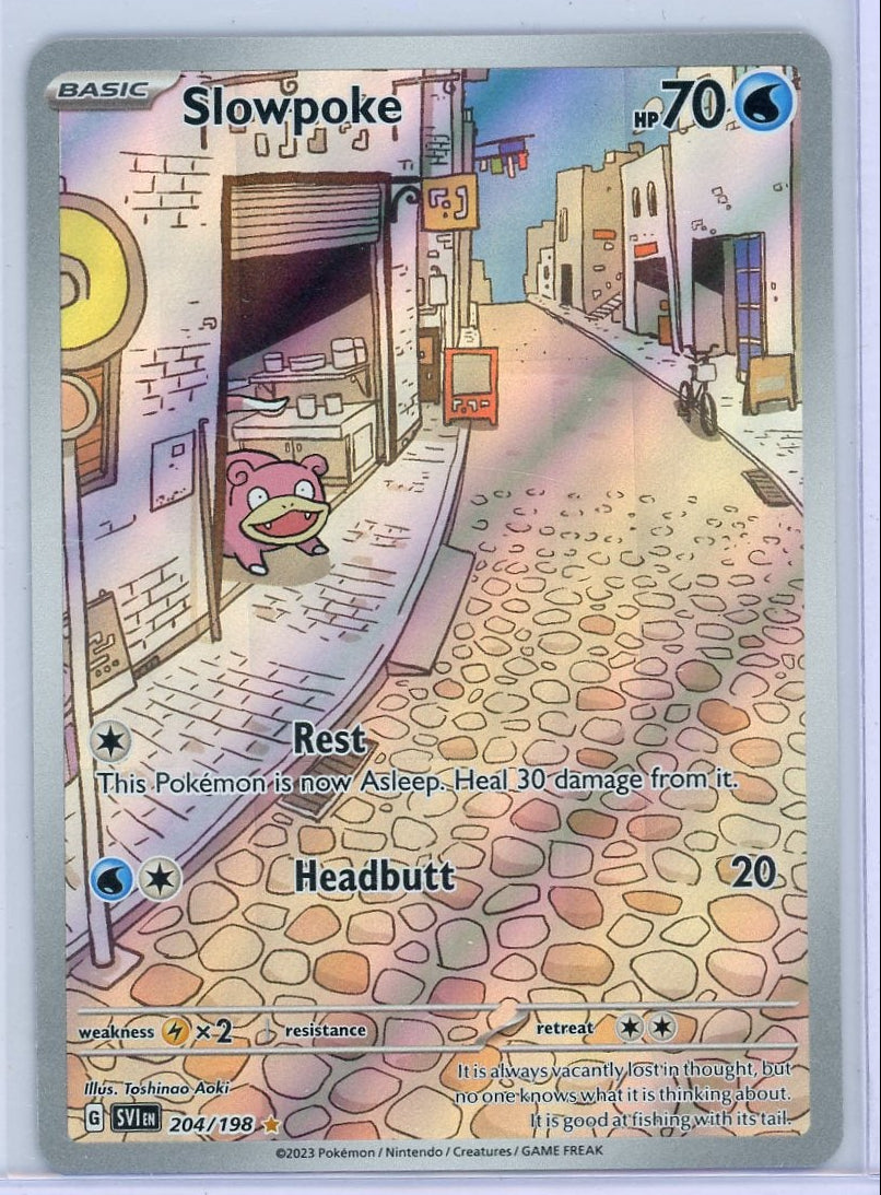 Slowpoke Pokémon Scarlet & Violet Illustration Rare #204/198