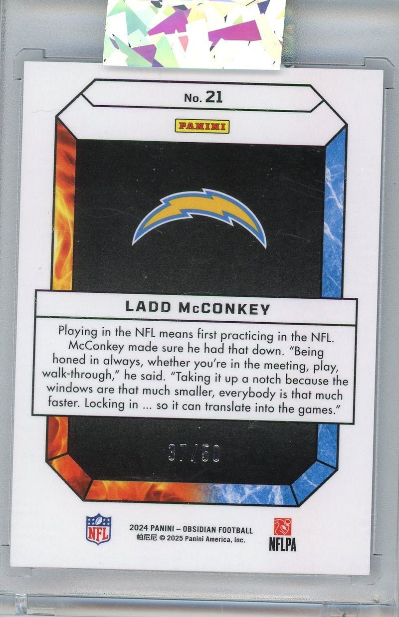 Ladd McConkey 2024 Panini Obsidian Fire And Ice 
