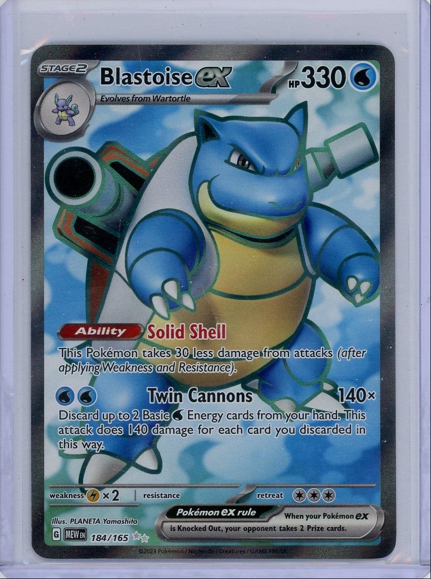 Blastoise ex Pokémon 151 Full-Art #184/165