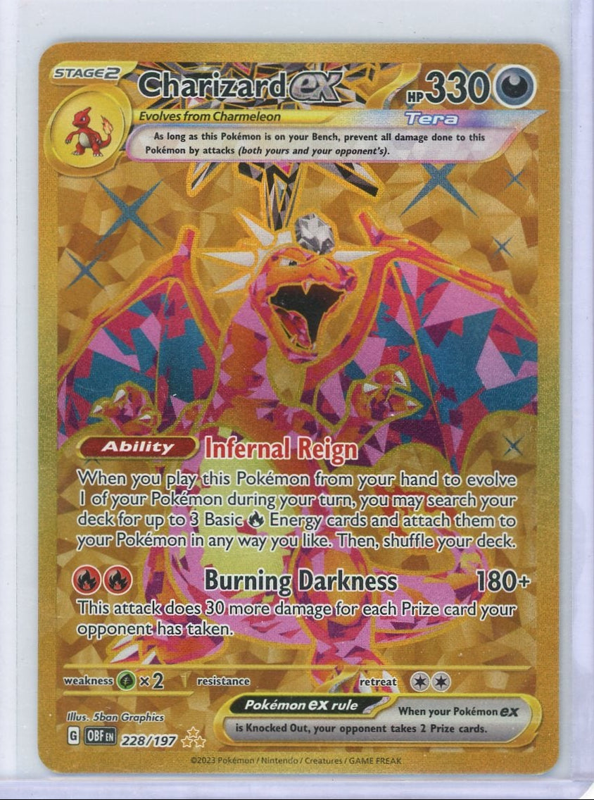 Charizard ex Hyper Rare Pokémon Obsidian Flames #228/197