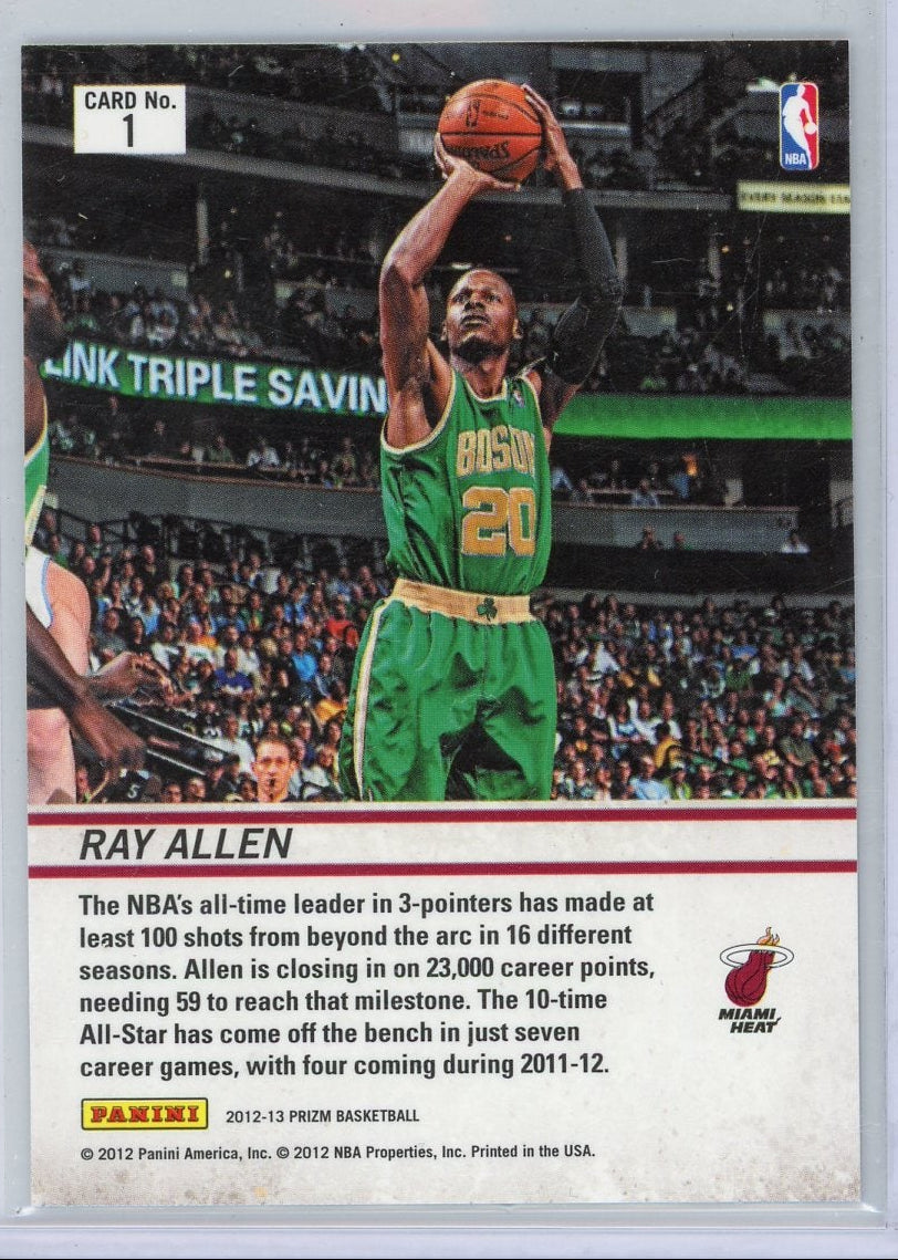 Ray Allen 2012-13 Panini Prizm Downtown Bound silver prizm