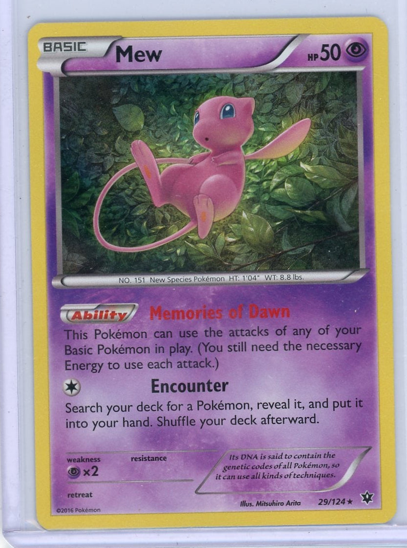 Mew Pokémon XY Fates Collide Holo #29/124