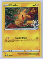 Pikachu Pokémon Snowflake Stamp Black Star Promo #SWSH153