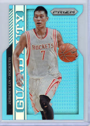 Jeremy Lin 2013-14 Panini Prizm Guard Duty light blue prizm die-cut #'d 199/199