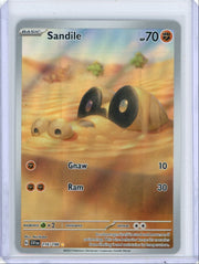 Sandile Pokémon Scarlet & Violet Illustration Rare #216/198