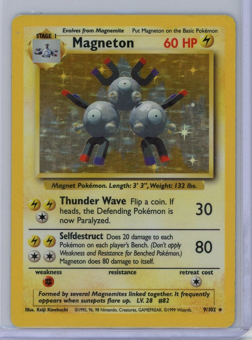 Magneton Pokémon Base Set Holo #9/102 HP/DMG