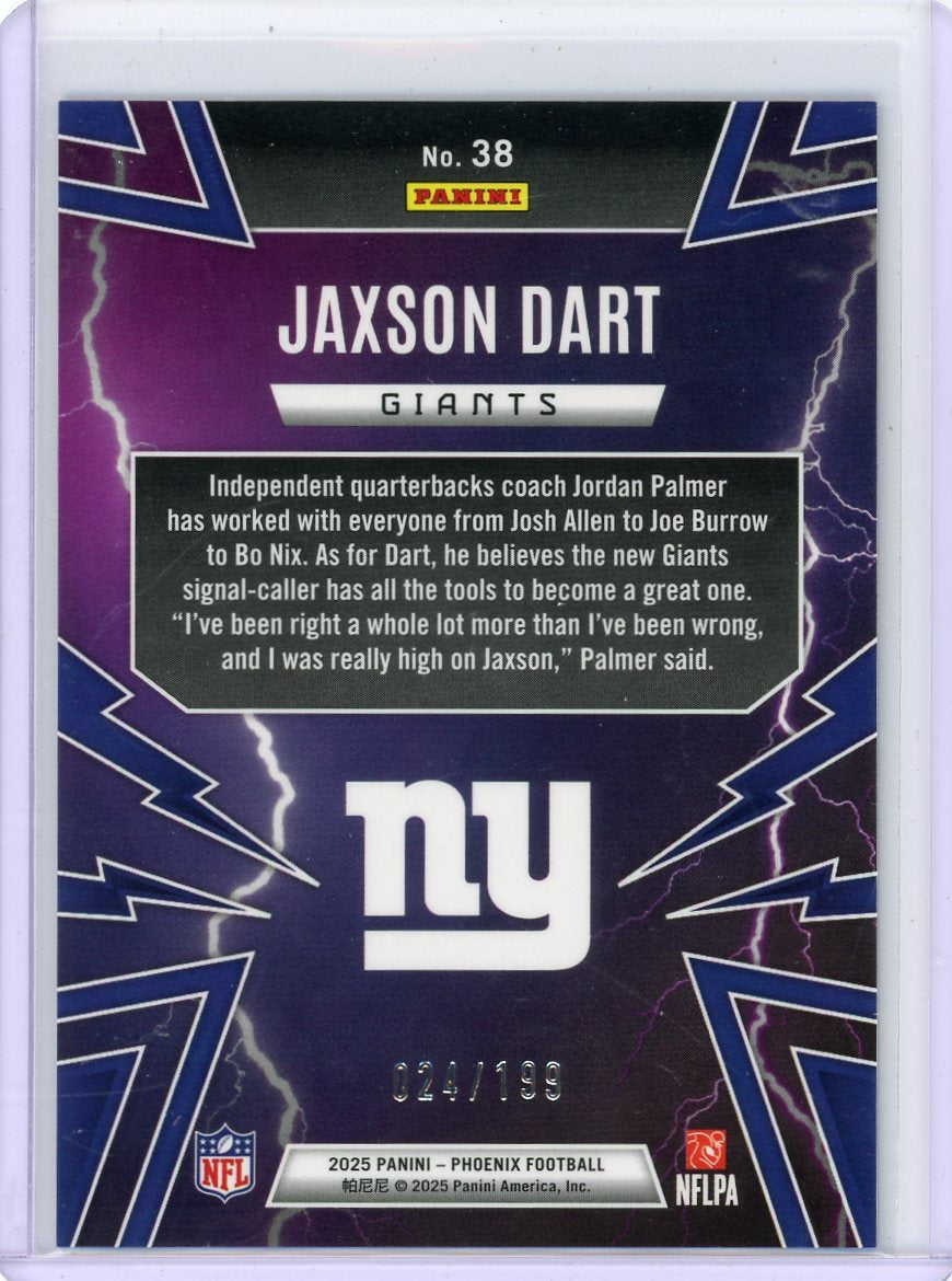 Jaxson Dart 2025 Phoenix Thunderbirds Blue #'d 024/199