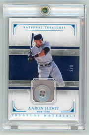 Aaron Judge 2017 Panini National Treasures Treasure Materials Button #'d 5/6