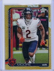 DJ Moore 2025 Topps Chrome Gold Leather Refractor #'d 25/50