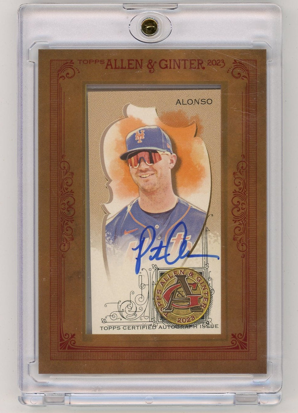Pete Alonso 2023 Topps Allen & Ginter Framed Mini Autograph Auto