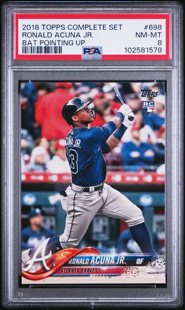 Ronald Acuna Jr. 2018 Topps Complete Set Bat Pointing Up 