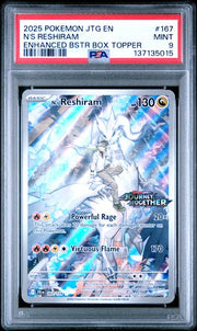 N's Reshiram Pokémon Journey Together Illustration Rare (Stamped) #167/159 PSA 9